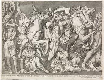 NICOLAS BEATRIZET Battle of the Amazons.